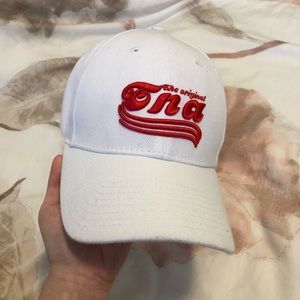 Aritzia TNA white embroidered baseball cap hat